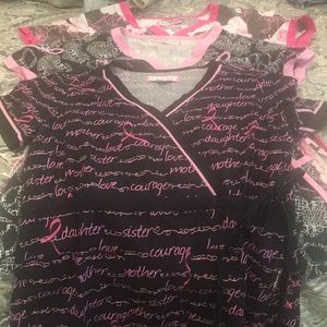 3 gently used Koi scrub tops